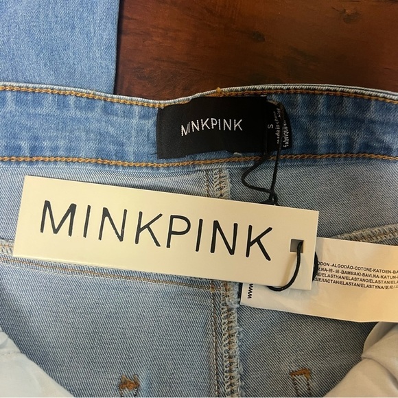 MINKPINK Revolve Dangerous Bell Bottom Jeans High Rise Flare Denim Size Small - Picture 11 of 14